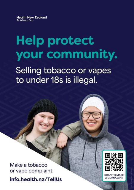 smokefree vapefree complaint poster