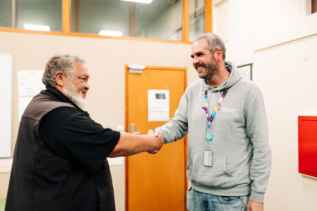 Two men shaking hands